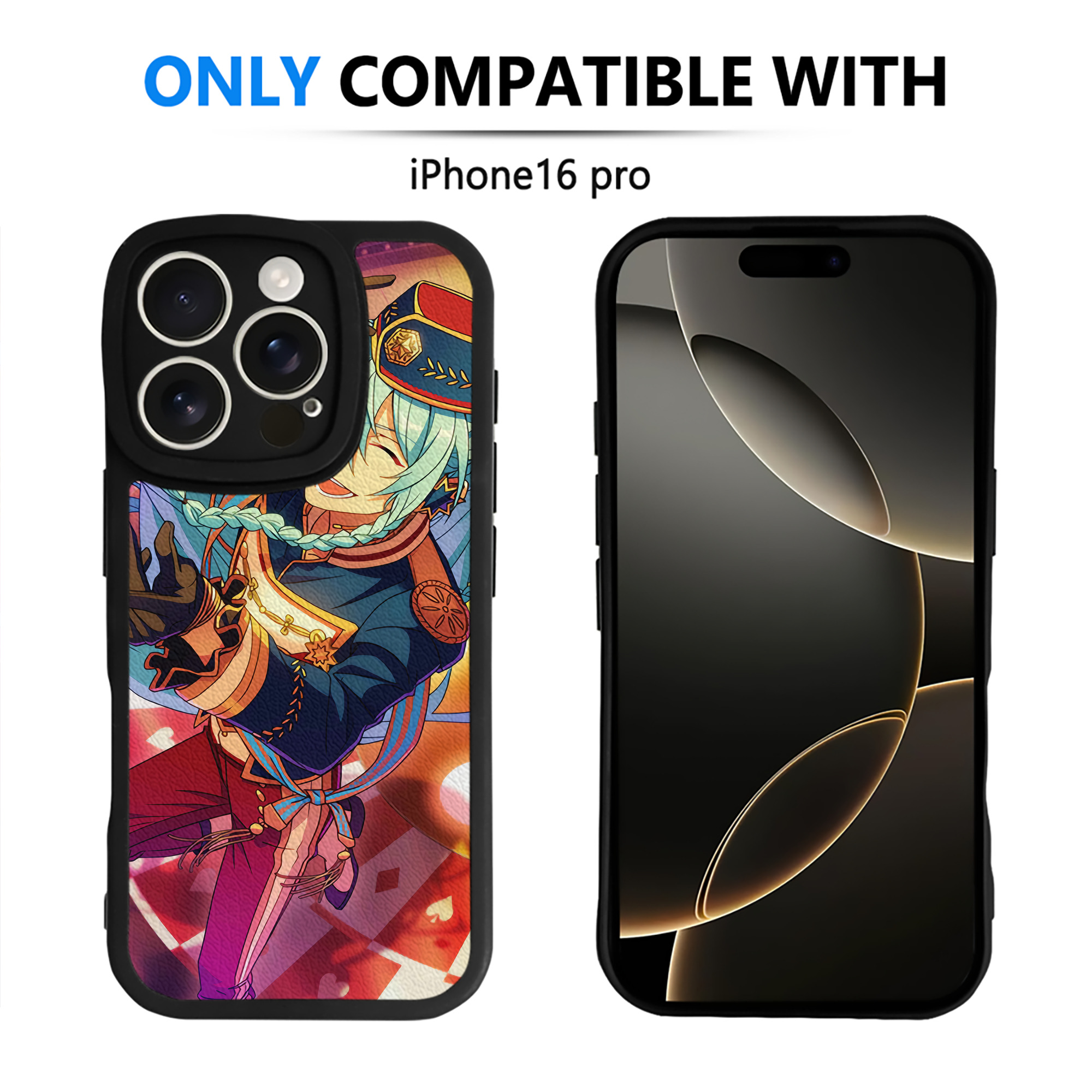 （画像用） あんさんぶるスターズ! Ensemble Stars 【iPhone 16シリーズ対応】シリコンスマホケース（レザー調） 材質：シリコン